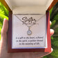 To My Sister A Sister is a Gift Eternal Hope Necklace Message Card-Express Your Love Gifts