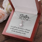 To My Sister A Sister is a Gift Eternal Hope Necklace Message Card-Express Your Love Gifts