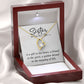 To My Sister A Sister is a Gift Forever Necklace w Message Card-Express Your Love Gifts