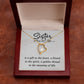 To My Sister A Sister is a Gift Forever Necklace w Message Card-Express Your Love Gifts