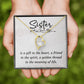 To My Sister A Sister is a Gift Forever Necklace w Message Card-Express Your Love Gifts