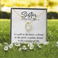 To My Sister A Sister is a Gift Forever Necklace w Message Card-Express Your Love Gifts