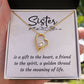 To My Sister A Sister is a Gift Forever Necklace w Message Card-Express Your Love Gifts