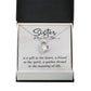 To My Sister A Sister is a Gift Forever Necklace w Message Card-Express Your Love Gifts