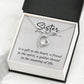 To My Sister A Sister is a Gift Forever Necklace w Message Card-Express Your Love Gifts