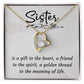 To My Sister A Sister is a Gift Forever Necklace w Message Card-Express Your Love Gifts