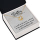 To My Sister A Sister is a Gift Infinity Knot Necklace Message Card-Express Your Love Gifts