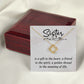 To My Sister A Sister is a Gift Infinity Knot Necklace Message Card-Express Your Love Gifts