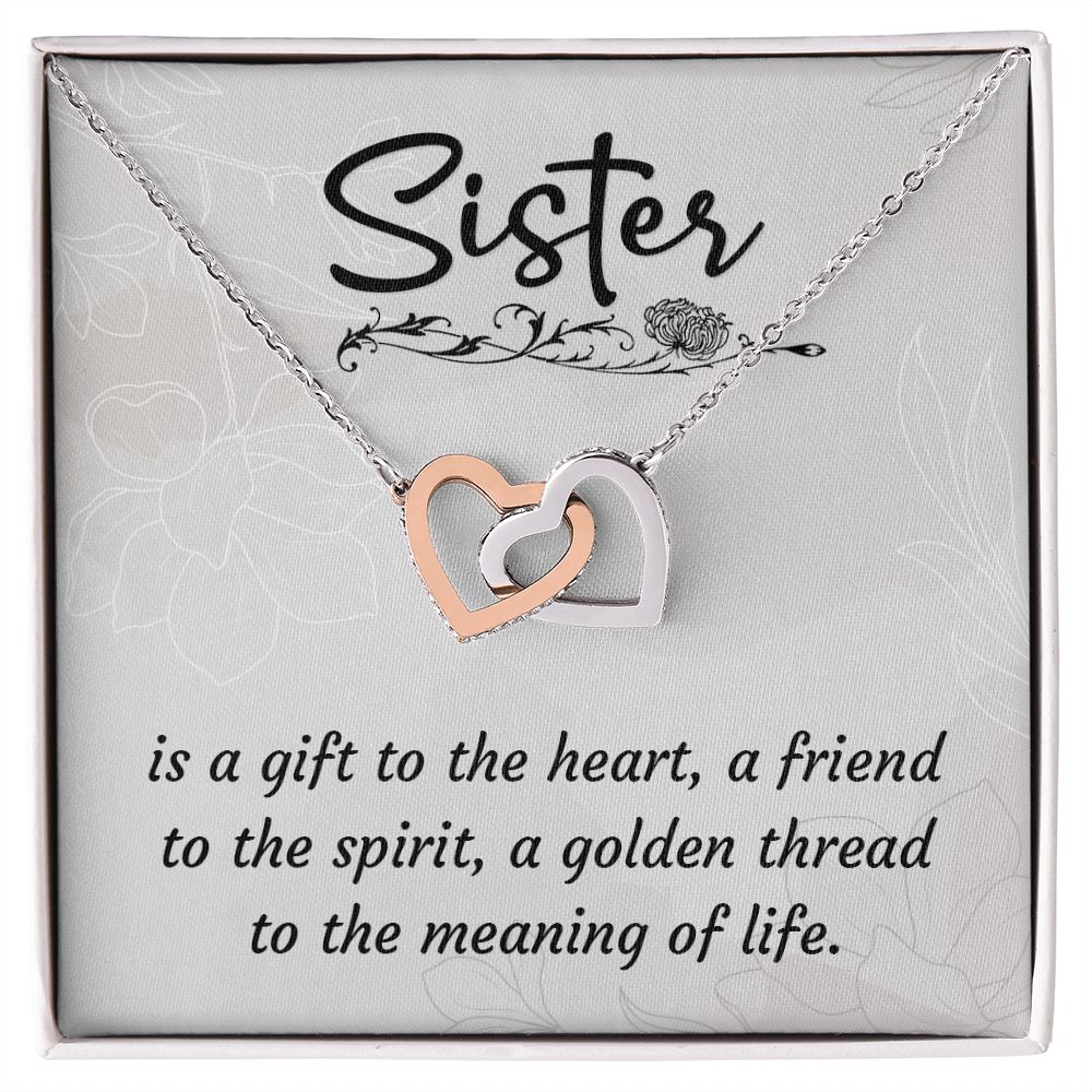 To My Sister A Sister is a Gift Inseparable Necklace-Express Your Love Gifts