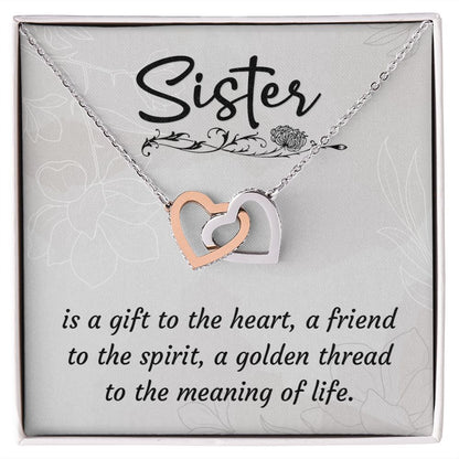 To My Sister A Sister is a Gift Inseparable Necklace-Express Your Love Gifts