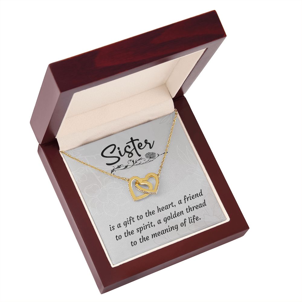 To My Sister A Sister is a Gift Inseparable Necklace-Express Your Love Gifts
