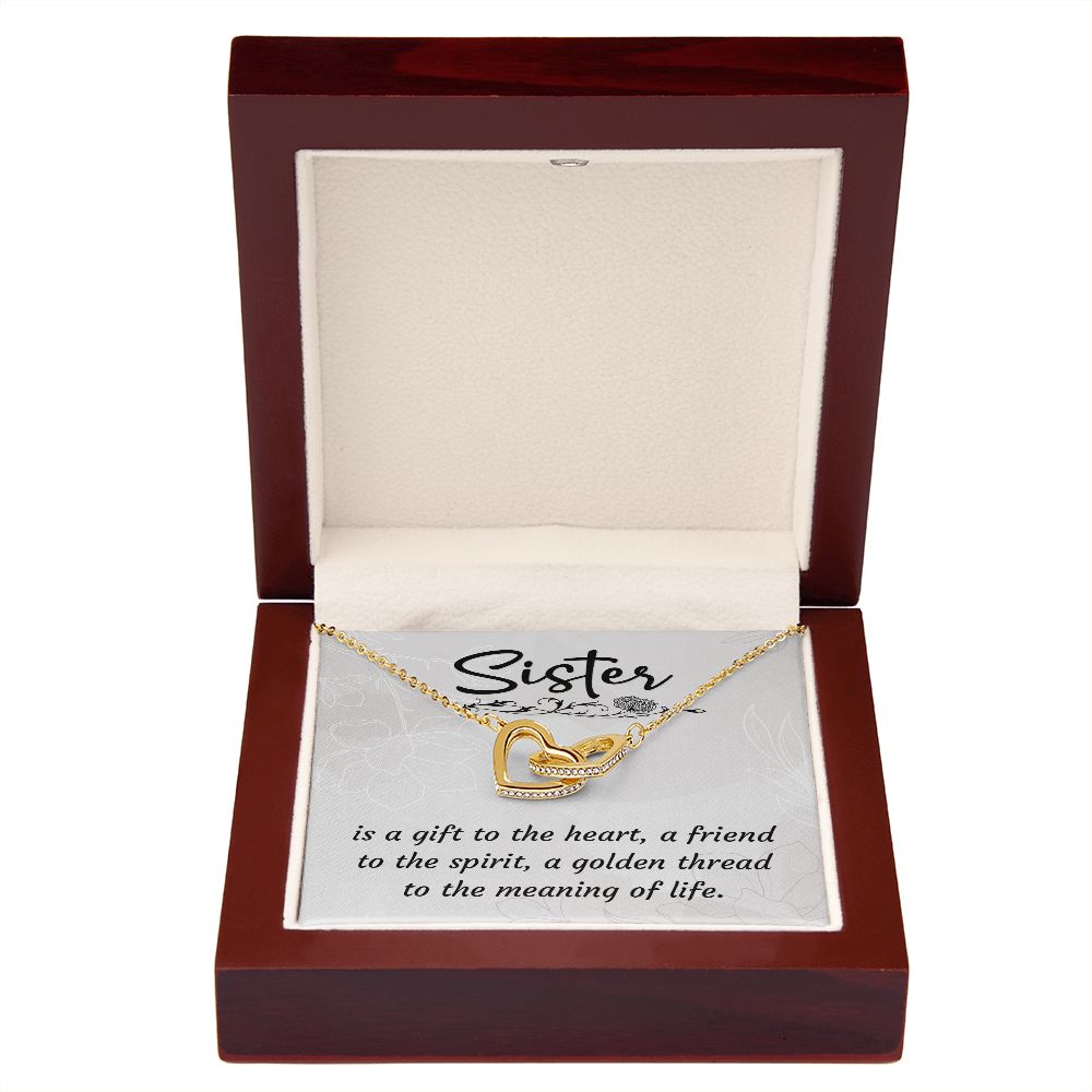 To My Sister A Sister is a Gift Inseparable Necklace-Express Your Love Gifts