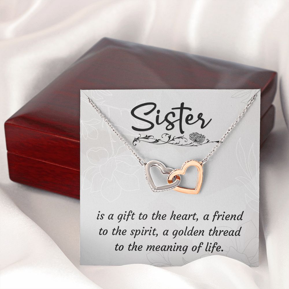 To My Sister A Sister is a Gift Inseparable Necklace-Express Your Love Gifts