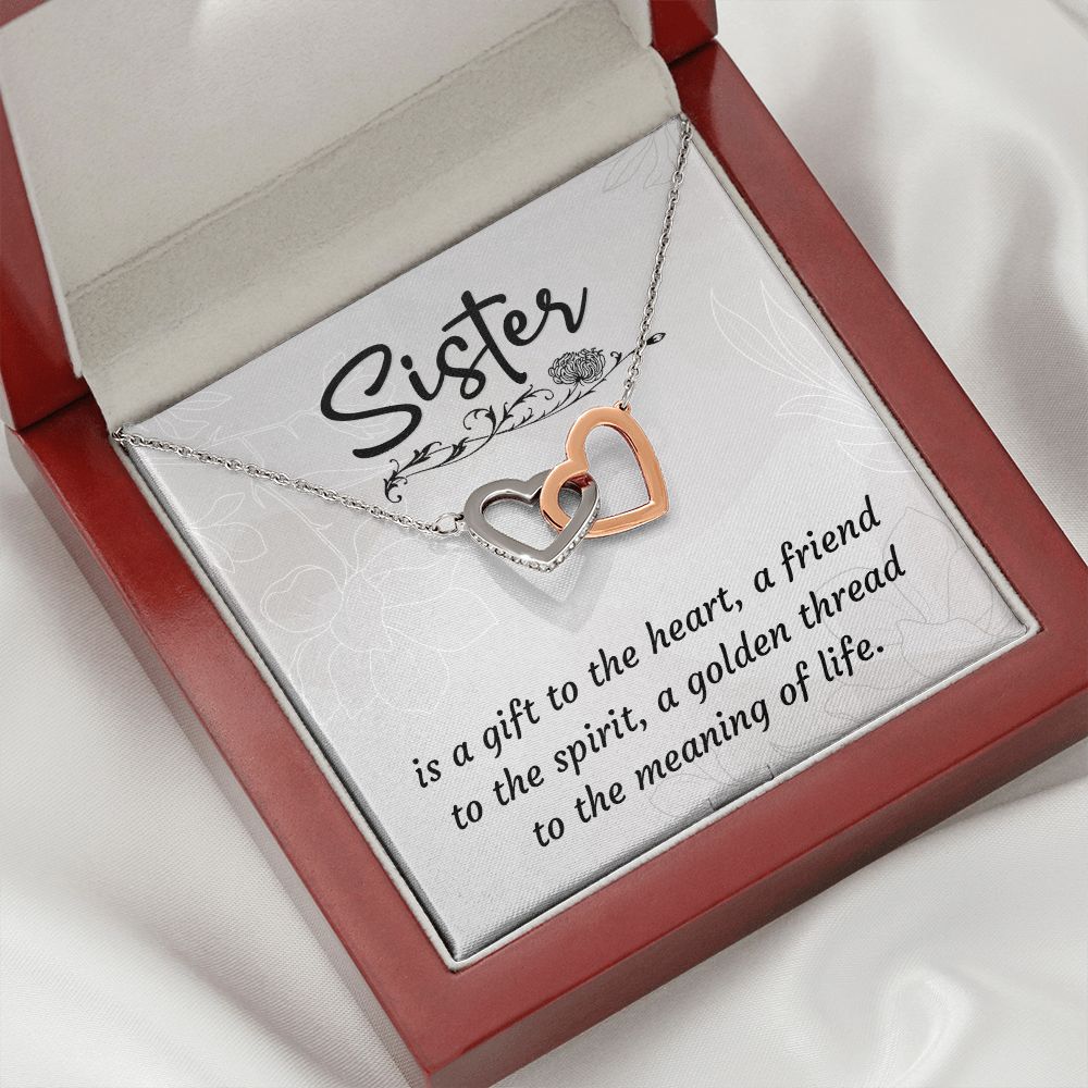 To My Sister A Sister is a Gift Inseparable Necklace-Express Your Love Gifts