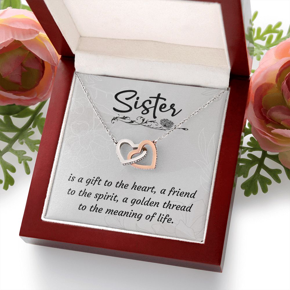 To My Sister A Sister is a Gift Inseparable Necklace-Express Your Love Gifts