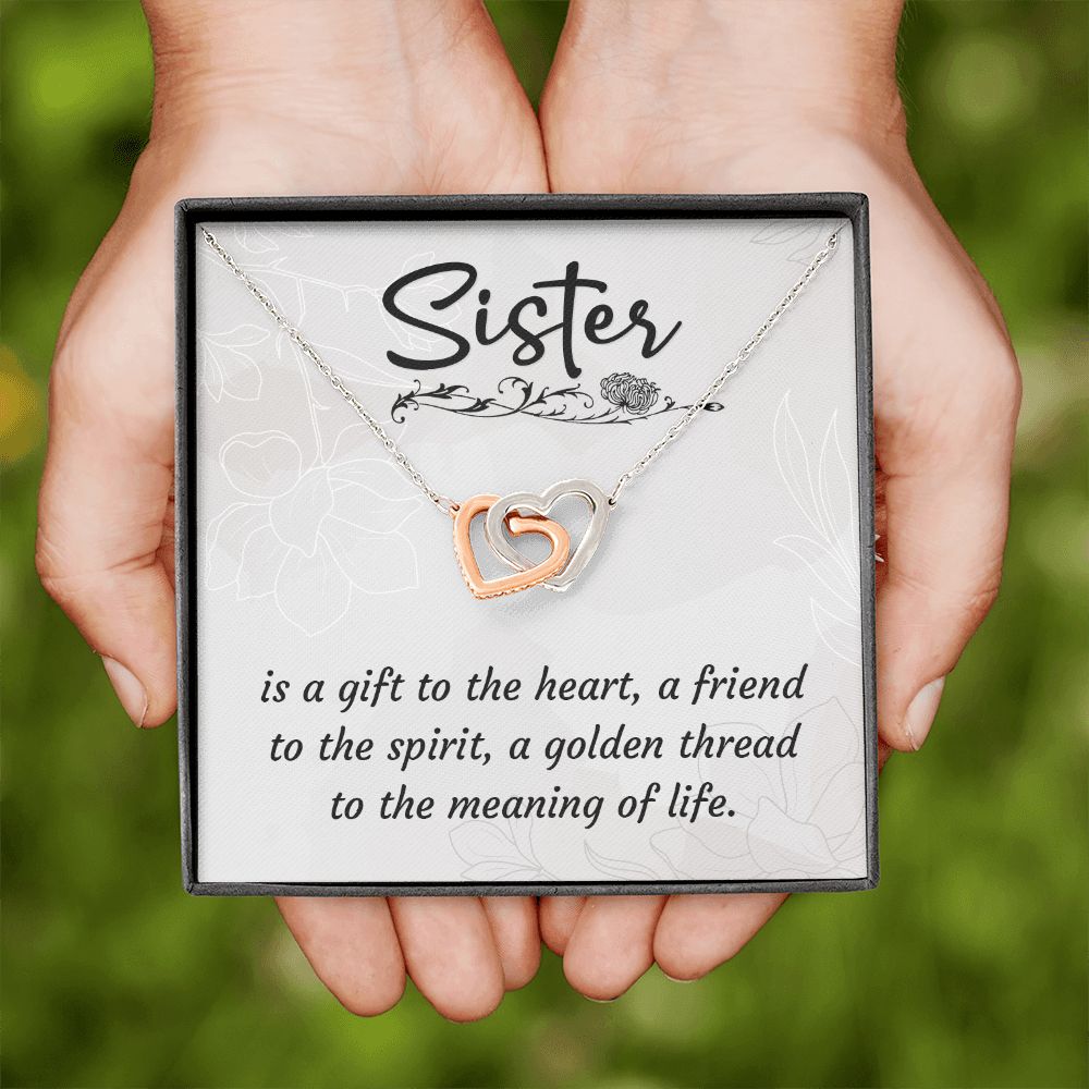 To My Sister A Sister is a Gift Inseparable Necklace-Express Your Love Gifts