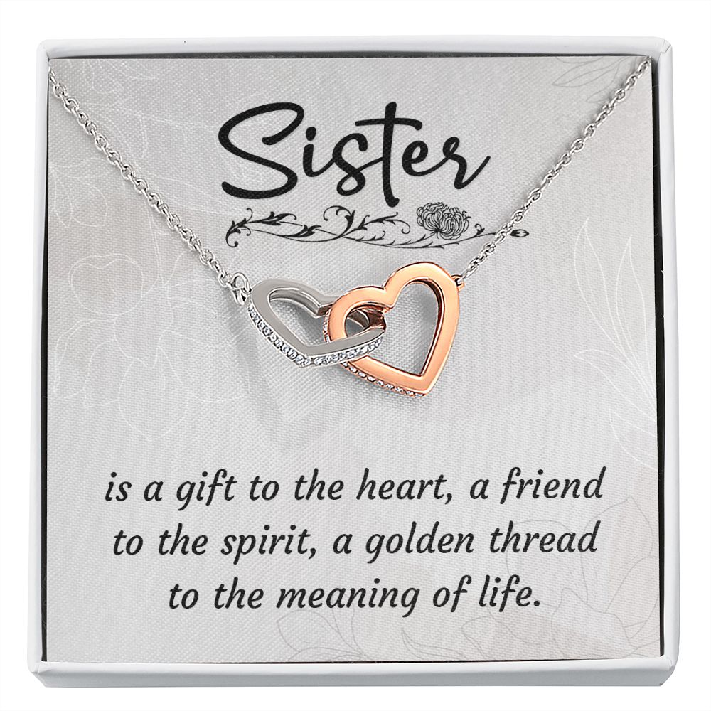 To My Sister A Sister is a Gift Inseparable Necklace-Express Your Love Gifts