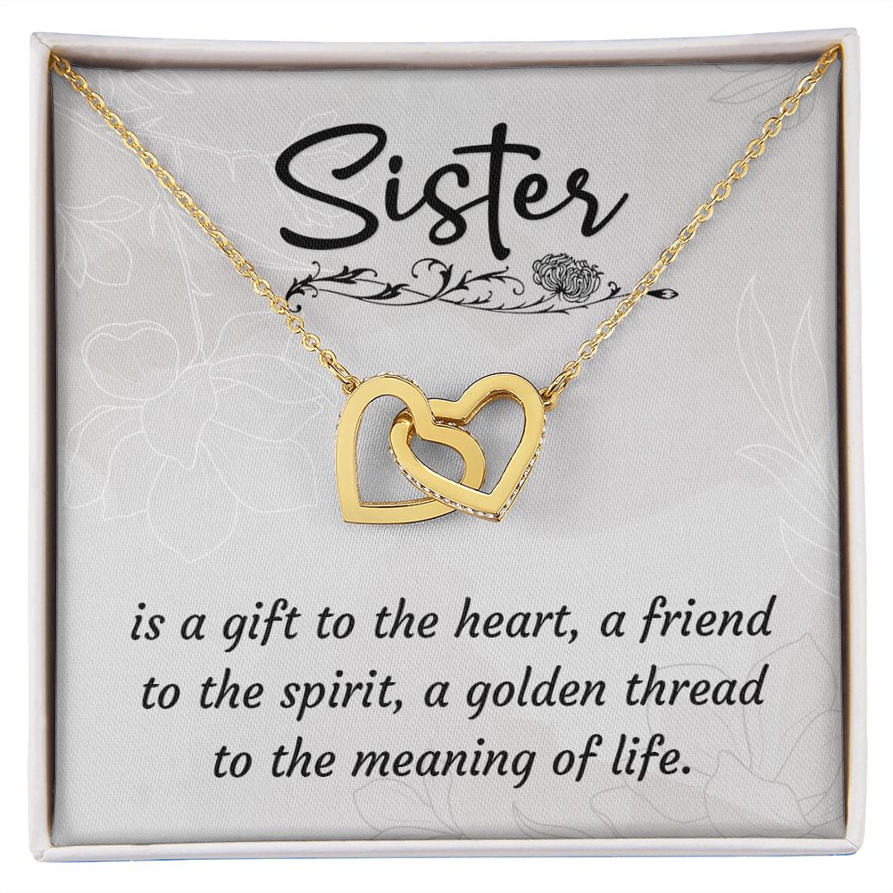 To My Sister A Sister is a Gift Inseparable Necklace-Express Your Love Gifts