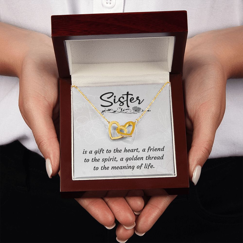 To My Sister A Sister is a Gift Inseparable Necklace-Express Your Love Gifts