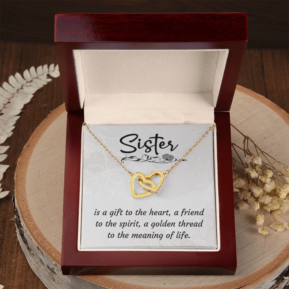To My Sister A Sister is a Gift Inseparable Necklace-Express Your Love Gifts