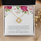 To My Sister Angel is Not Invisible Infinity Knot Necklace Message Card-Express Your Love Gifts