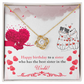 To My Sister Best Sister Birthday Message Infinity Knot Necklace Message Card-Express Your Love Gifts