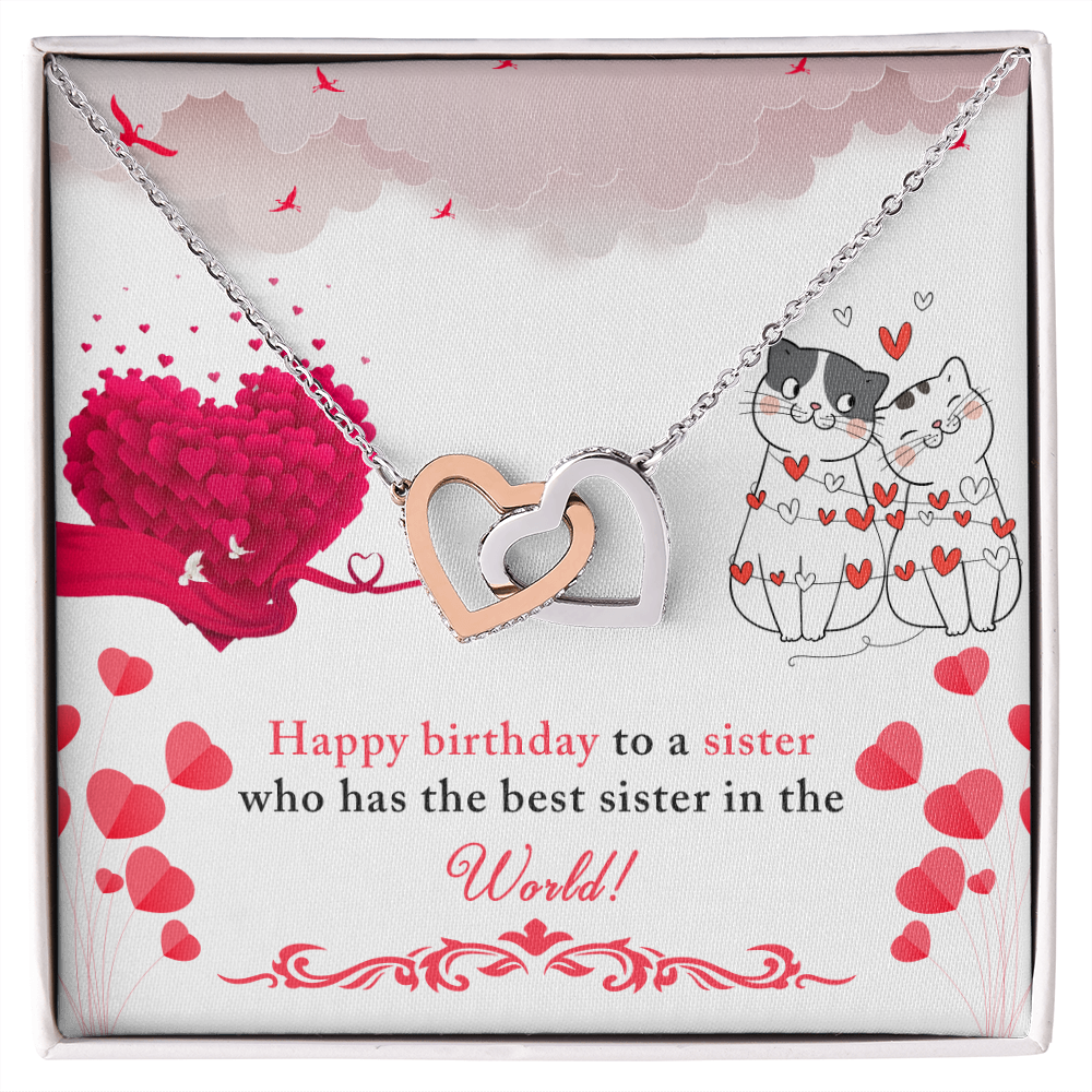To My Sister Best Sister in The World Inseparable Necklace-Express Your Love Gifts