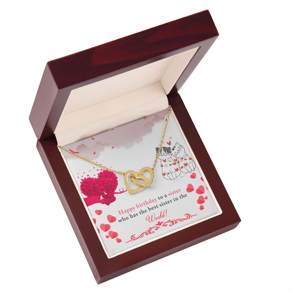 To My Sister Best Sister in The World Inseparable Necklace-Express Your Love Gifts