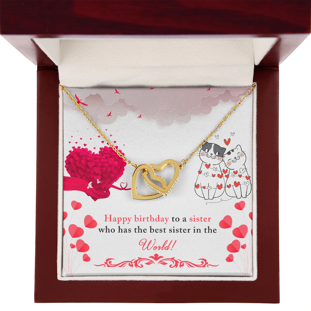 To My Sister Best Sister in The World Inseparable Necklace-Express Your Love Gifts