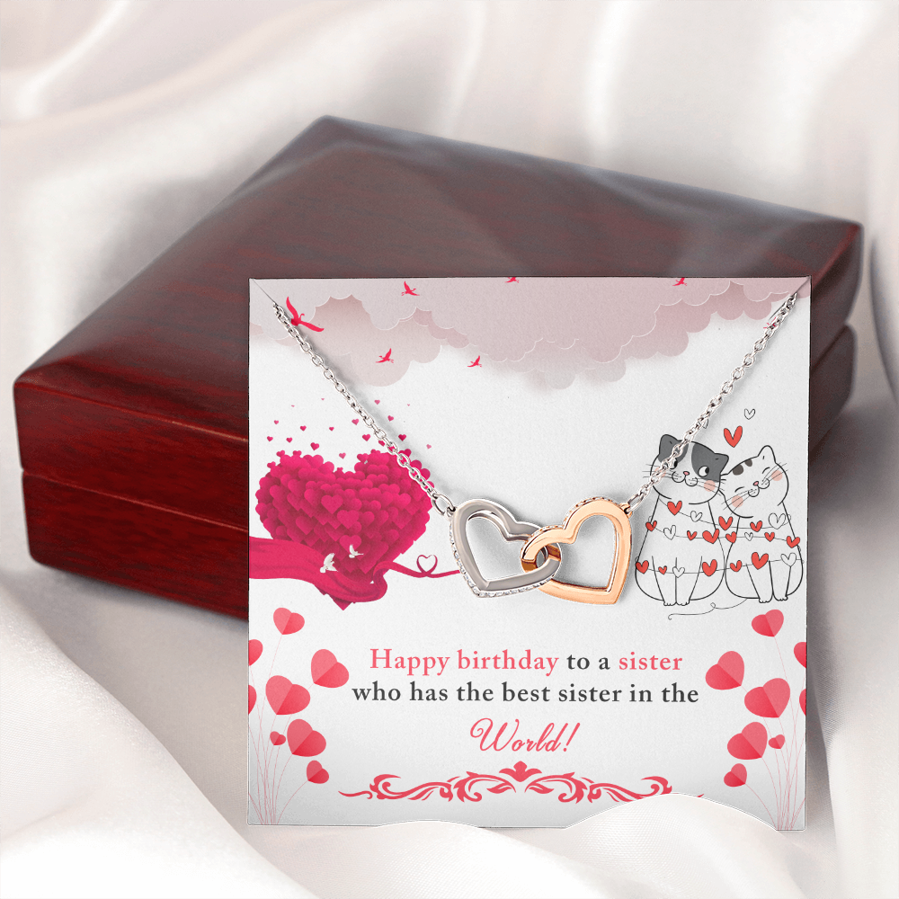 To My Sister Best Sister in The World Inseparable Necklace-Express Your Love Gifts