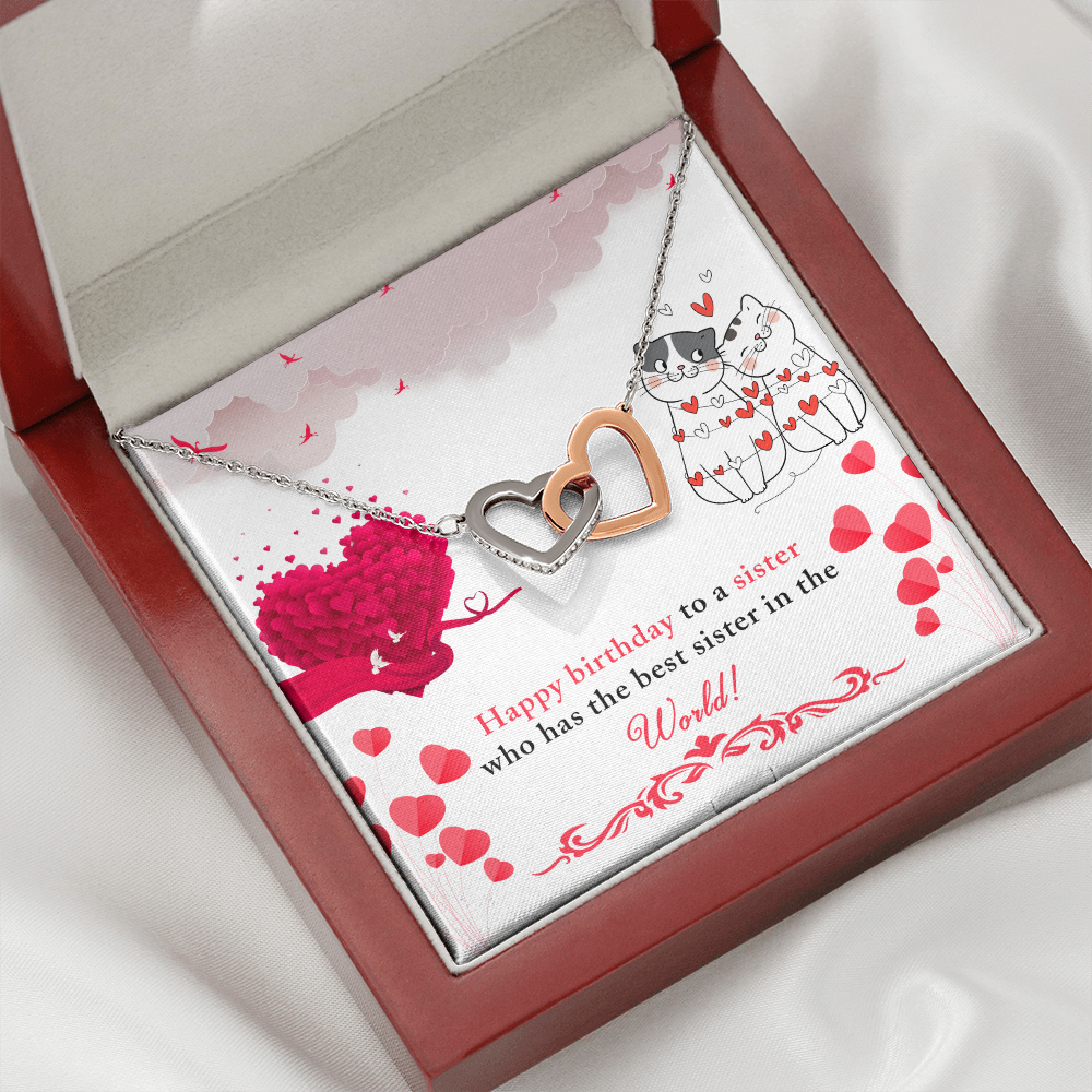 To My Sister Best Sister in The World Inseparable Necklace-Express Your Love Gifts