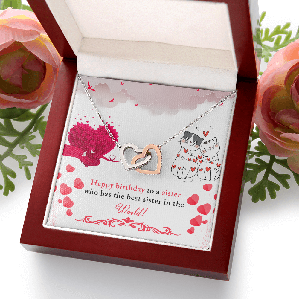 To My Sister Best Sister in The World Inseparable Necklace-Express Your Love Gifts