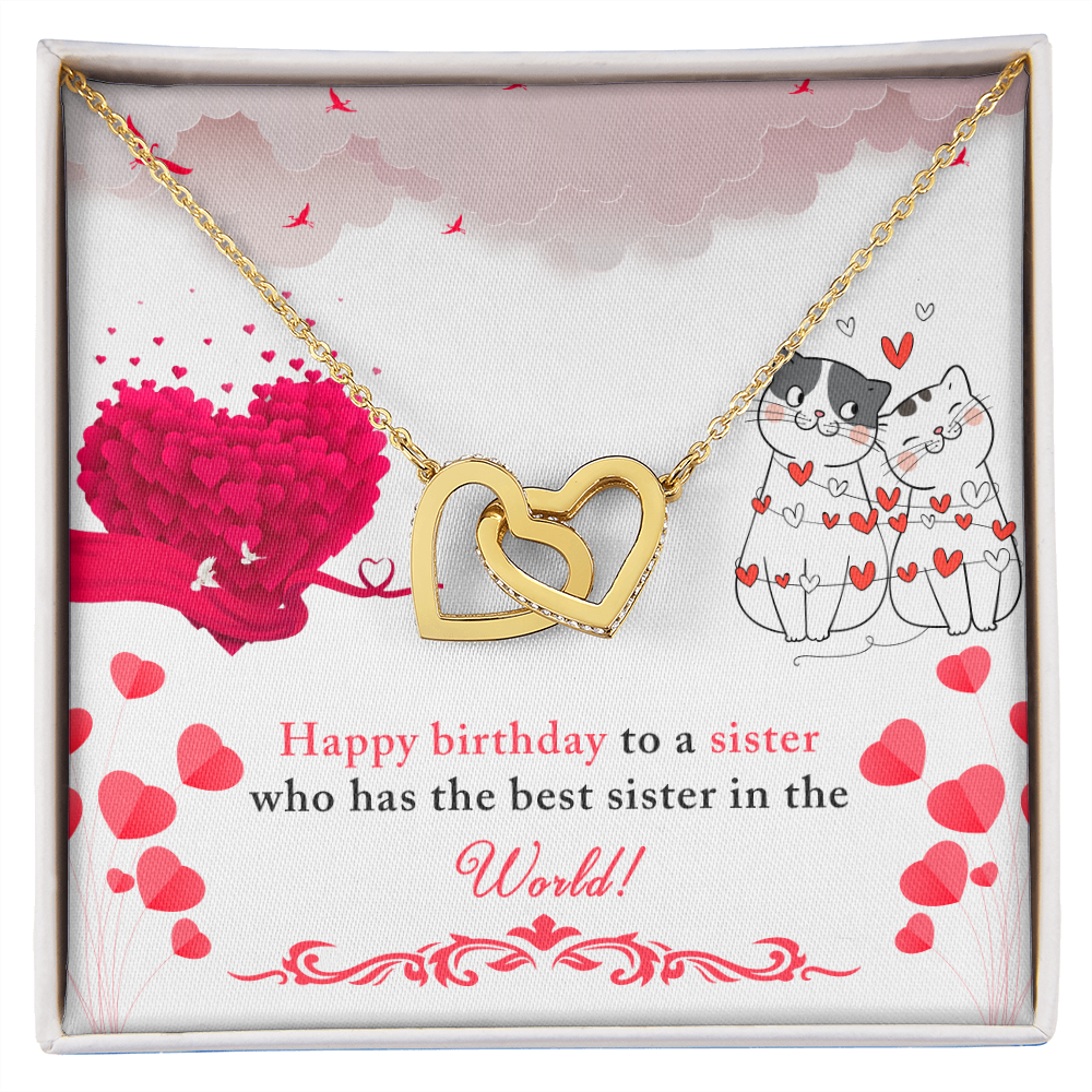 To My Sister Best Sister in The World Inseparable Necklace-Express Your Love Gifts