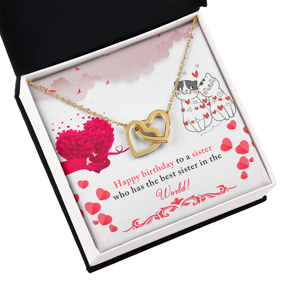 To My Sister Best Sister in The World Inseparable Necklace-Express Your Love Gifts