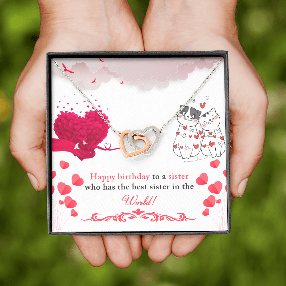 To My Sister Best Sister in The World Inseparable Necklace-Express Your Love Gifts