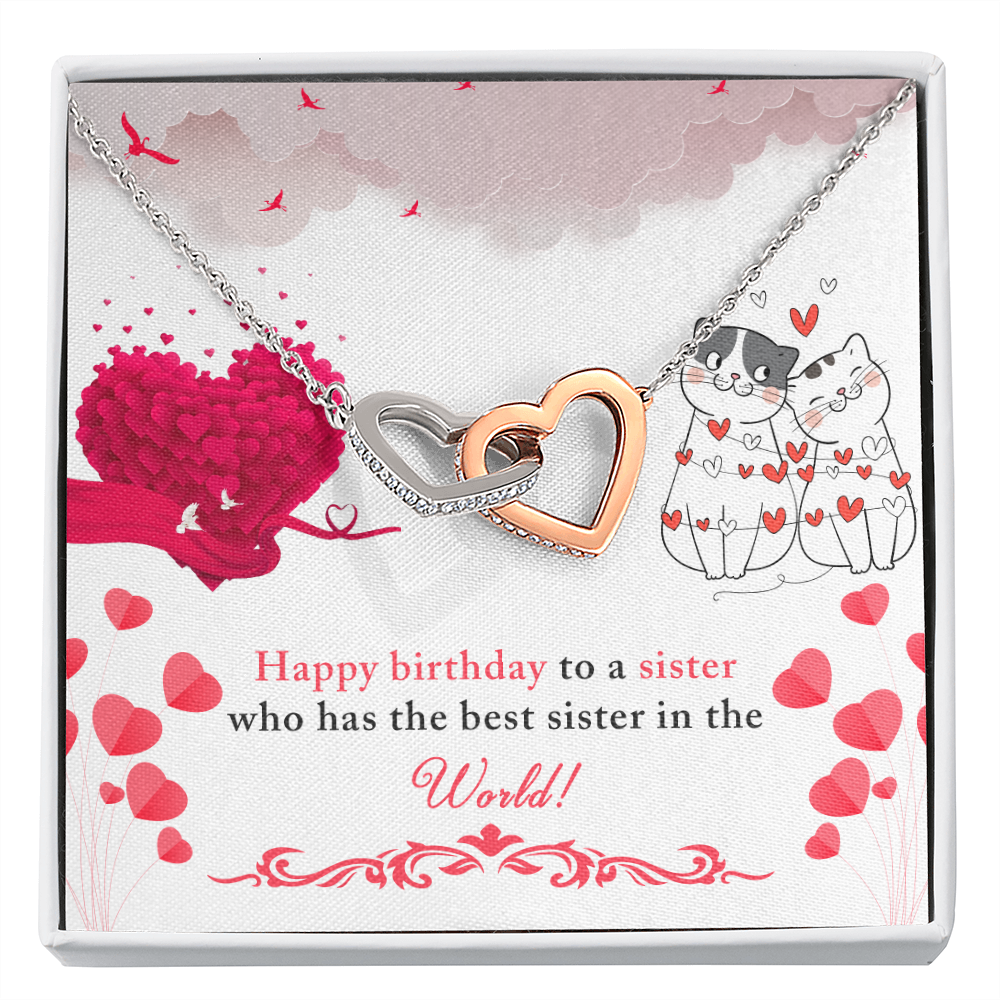 To My Sister Best Sister in The World Inseparable Necklace-Express Your Love Gifts