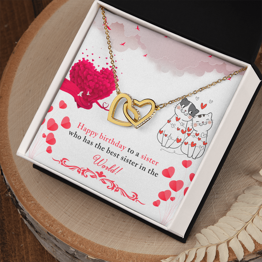 To My Sister Best Sister in The World Inseparable Necklace-Express Your Love Gifts