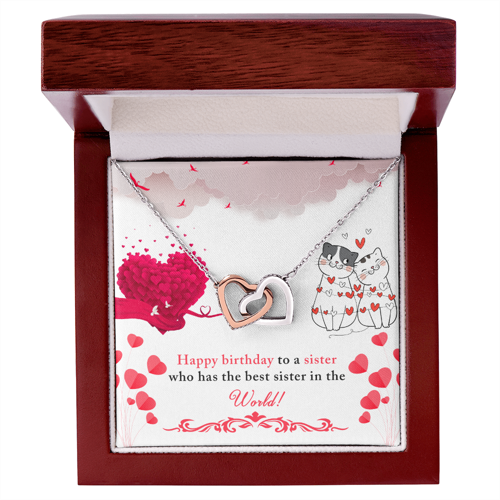 To My Sister Best Sister in The World Inseparable Necklace-Express Your Love Gifts