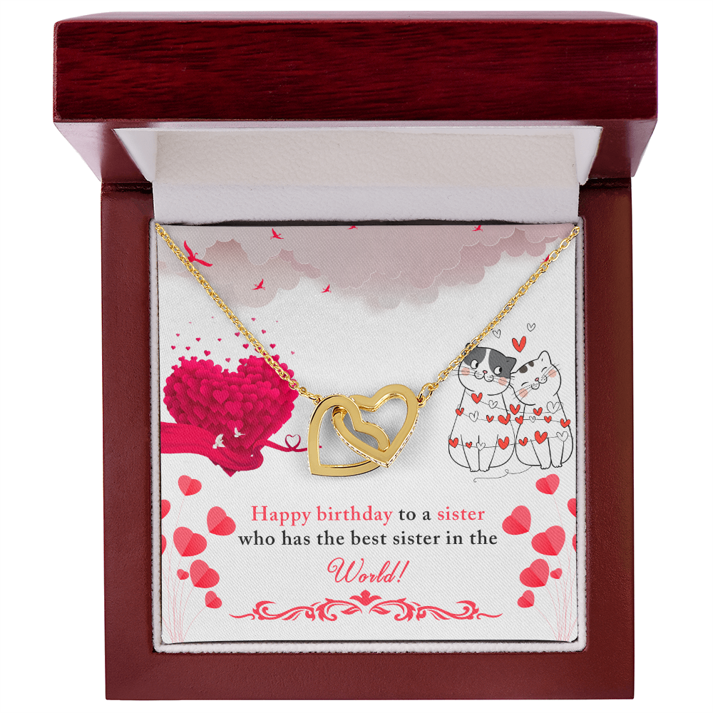 To My Sister Best Sister in The World Inseparable Necklace-Express Your Love Gifts
