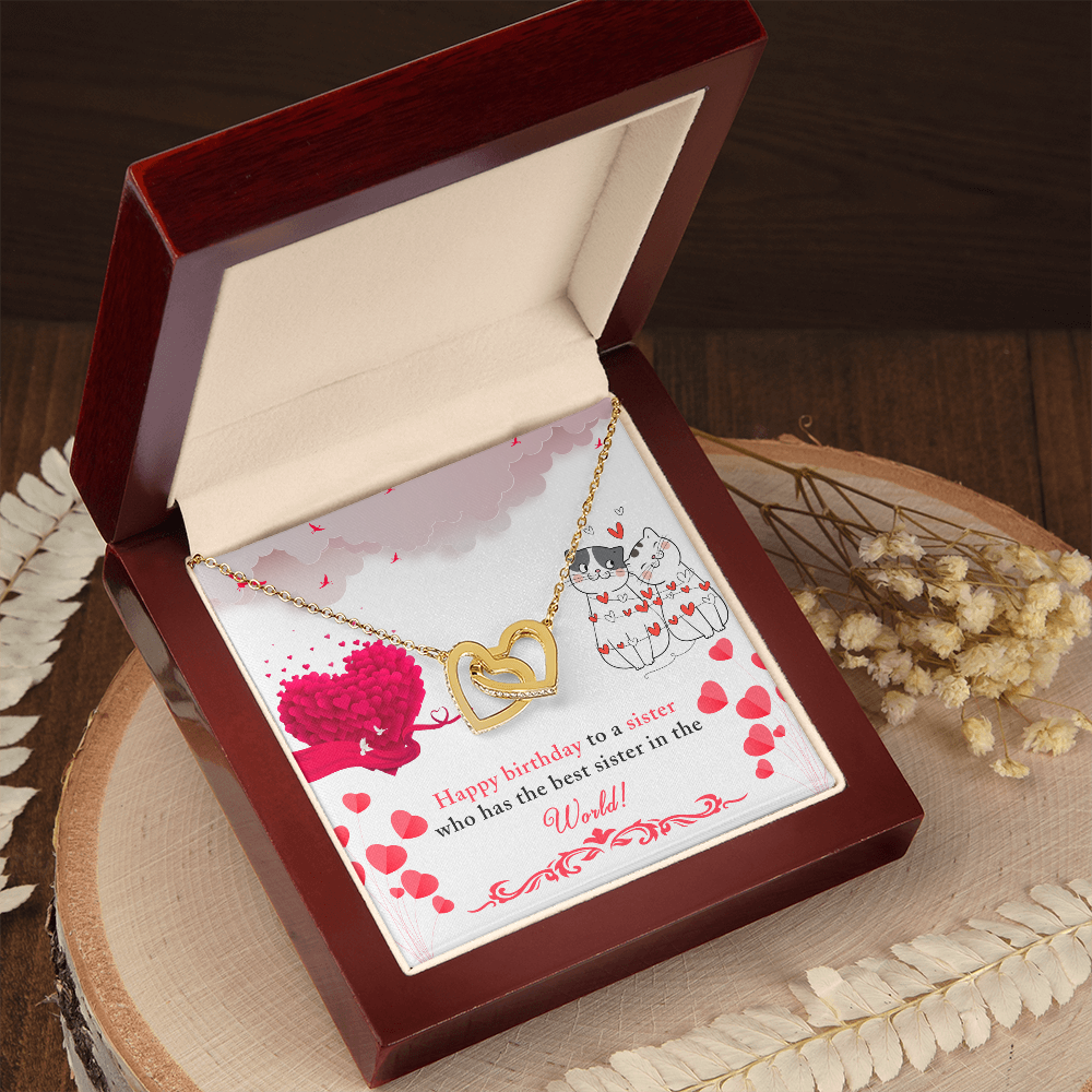 To My Sister Best Sister in The World Inseparable Necklace-Express Your Love Gifts