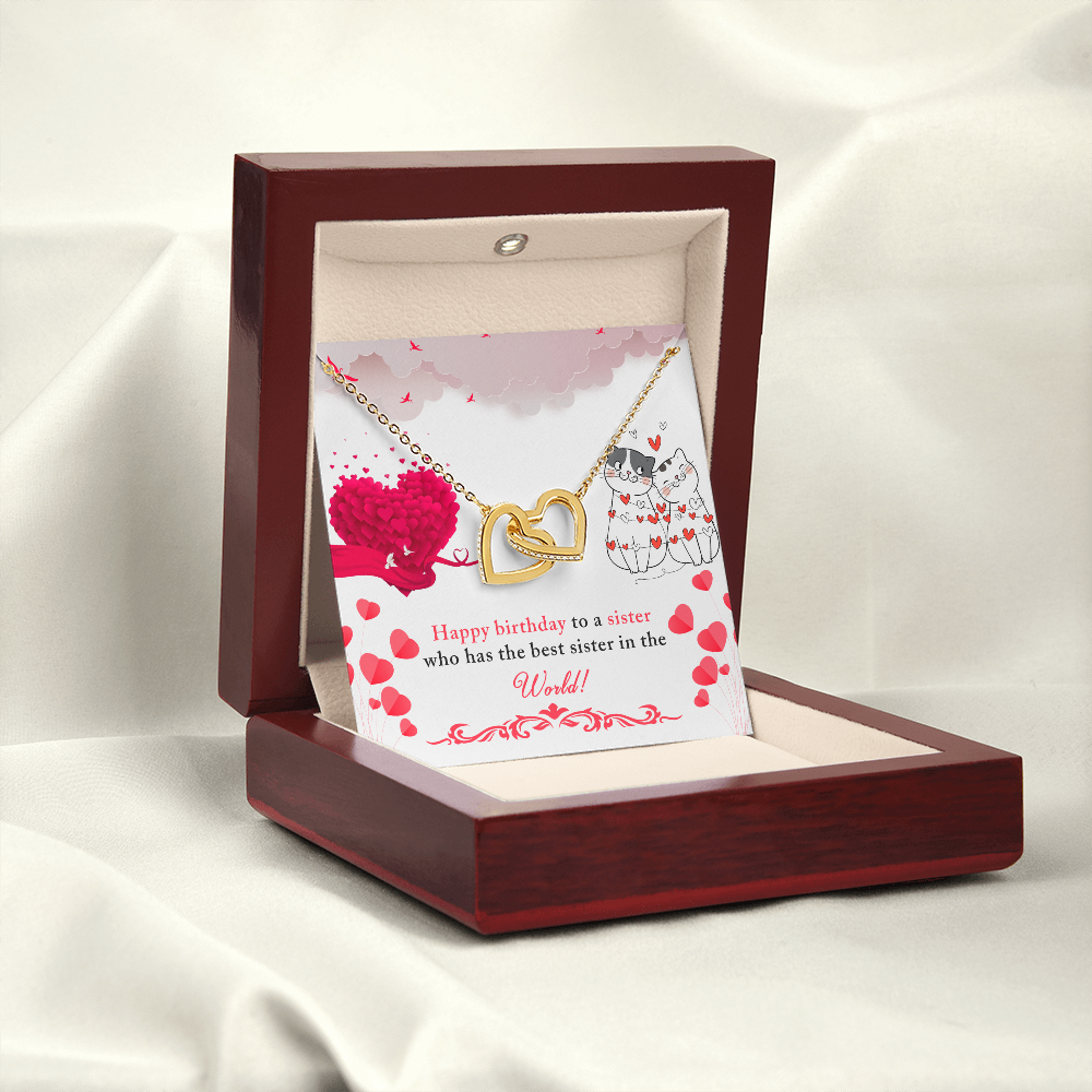 To My Sister Best Sister in The World Inseparable Necklace-Express Your Love Gifts