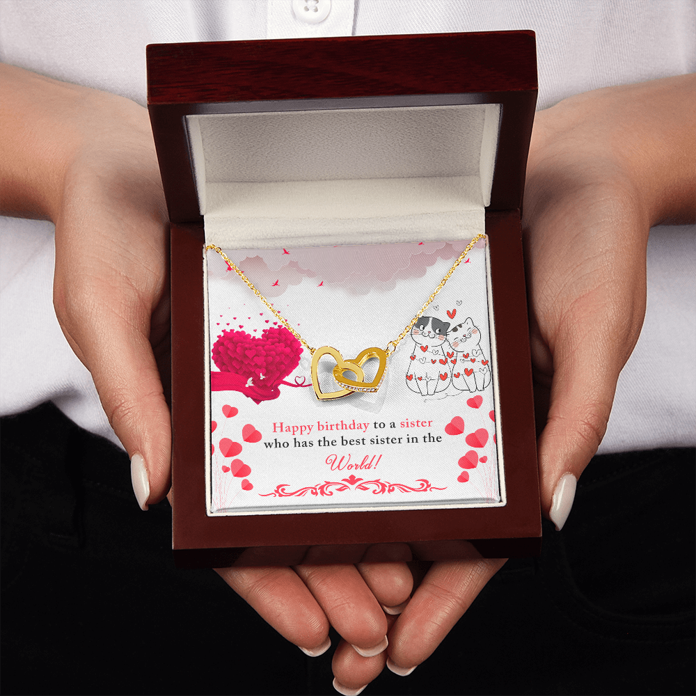 To My Sister Best Sister in The World Inseparable Necklace-Express Your Love Gifts