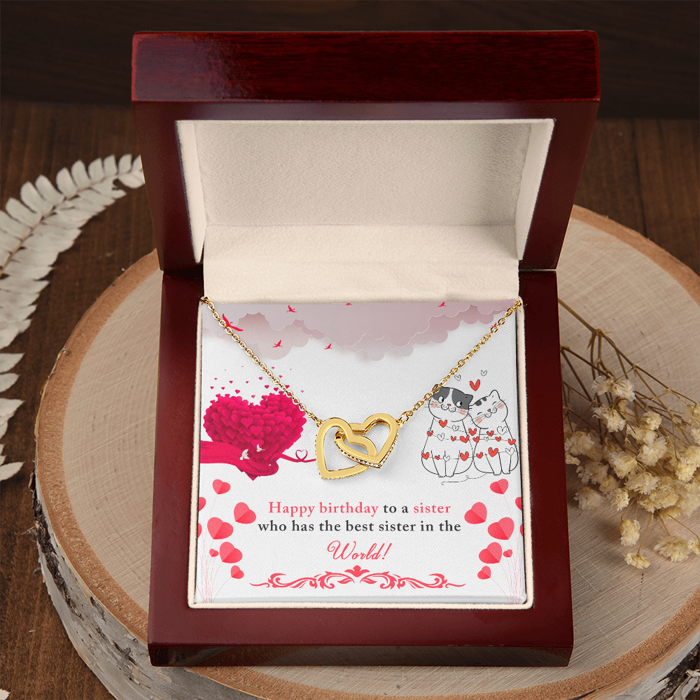 To My Sister Best Sister in The World Inseparable Necklace-Express Your Love Gifts