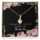 To My Sister Friendship to Life Alluring Ribbon Necklace Message Card-Express Your Love Gifts