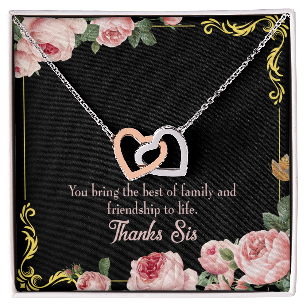 To My Sister Friendship to Life Inseparable Necklace-Express Your Love Gifts
