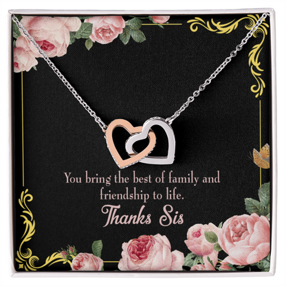To My Sister Friendship to Life Inseparable Necklace-Express Your Love Gifts
