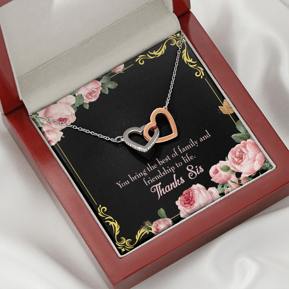 To My Sister Friendship to Life Inseparable Necklace-Express Your Love Gifts