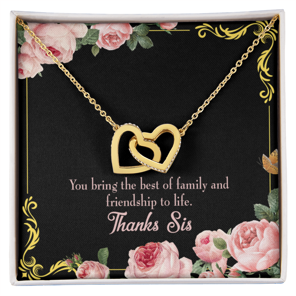 To My Sister Friendship to Life Inseparable Necklace-Express Your Love Gifts