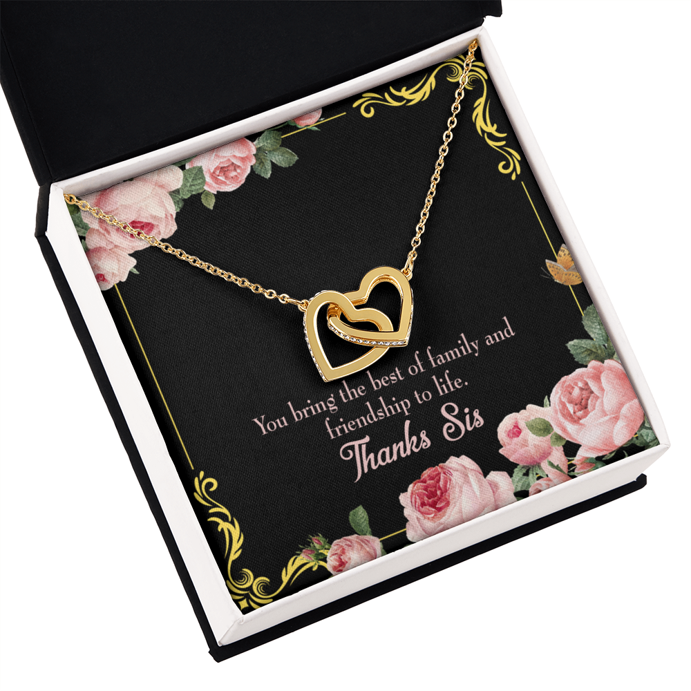 To My Sister Friendship to Life Inseparable Necklace-Express Your Love Gifts
