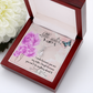 To My Sister I Smile Because You Are My Sister Alluring Ribbon Necklace Message Card-Express Your Love Gifts